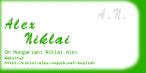 alex niklai business card